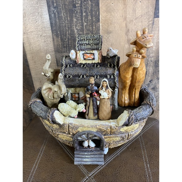 J. C. Penney Other - Noah's Ark Decor JCP Home Collection Home Christmas Hand Decorated Rustic Vtg